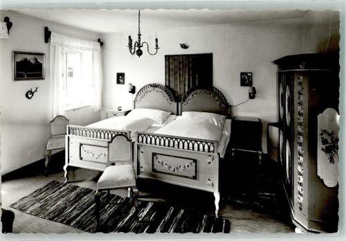 Benediktbeuern Pension Kretzenhof Gästezimmer Foto Original aus Archiv eines Ansichtskartenverlags Ort handschriftlich