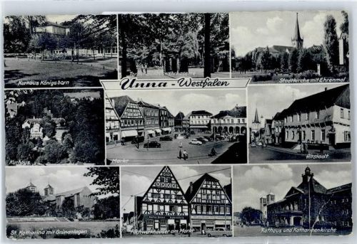 Unna Kurhaus Königsborn, Bundeswehrkaserne, Stadtkirche, Ehrenmal, Altstadt, Markt, Kirche St. Katharina, Fachwerkhaus