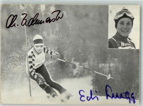 Königssee Portrait der Skirennfahrerin Christa Zechmeister mit Autogramm