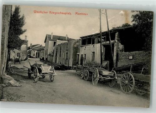 Montreux 1916 Feldpost WK I Westlicher Kriegsschauplatz
