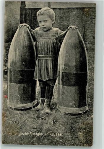 1916 2 englische Blindgänger Kal. 28,5 Feldpostexpedition d. 15. Inf. Div.