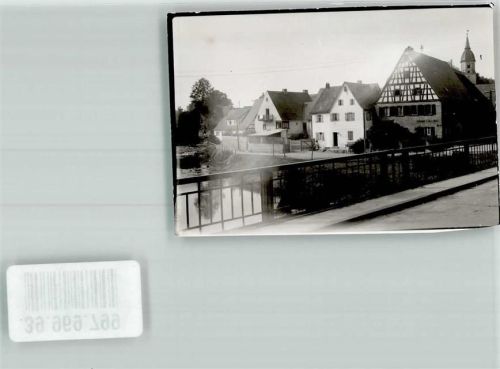Georgensgmünd Rezatbrücke mit Kirche Sankt Georg Foto Original aus Archiv eines Ansichtskartenverlags Ort handschriftlich