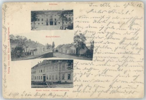 Schloß, Hauptstraße, Erste Oester. Conservenfabrik