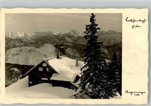 Latschenkopfhütte 1941 Foto Angermayer Hüttenstempel