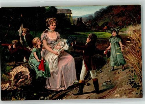 Königsberg 1917 mit ihren Kindern in Huben 1808 K.N.G. Serie 1000 Aus großer Zeit