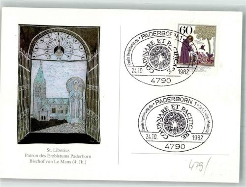 Paderborn St. Liborius Paatron d. Erzbistums Sonderstempel 24.10.1982