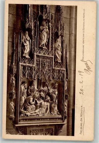 Freiburg 1919 Münster Kreuzabnahme vom Altar i.d. Schnewlin Kapelle Verlag Elchlepp Nr. 58