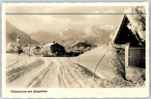 Unterwössen Hauptstrasse im Winter