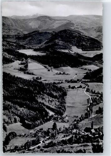 79271 W7811 St. Peter , Schwarzw - Fliegeraufnahme, Ortsansicht, Blick vom Lindenberg zum Feldberg