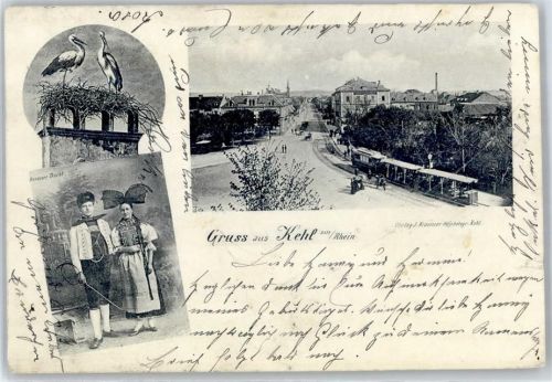 77694 W7640 Kehl - Straßenbahn, Trachten, Ortsansicht