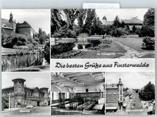 Finsterwalde Schloßgarten, Bahnhof, Thälmannstraße, Stadtverordneten-Sitzungssaal