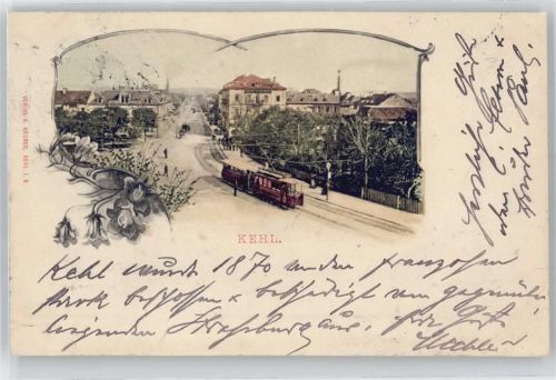 77694 W7640 Kehl - Strassenbahn verziert