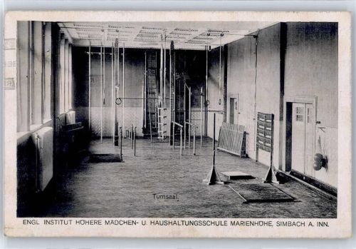 84359 W8346 Simbach a. Inn - Englisches Institut, Turnsaal, Höhere Mädchen- und Haushaltungschule, Marienhöhe