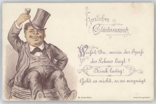 Spruch Trinker Künstlerkarte