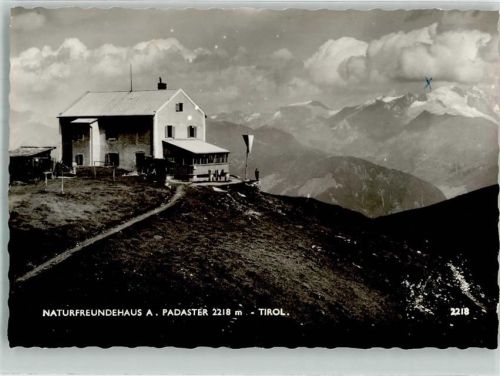 Trins 1969 Pension Naturfreundehaus Padaster Ort lt. Stempel
