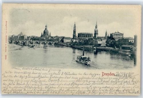 O8000 Dresden Kirchen, Dom, Ortsansicht Kirche