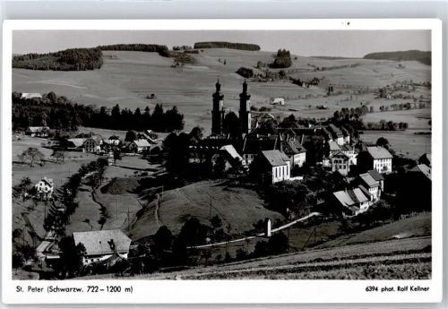 79271 W7811 St. Peter , Schwarzw - Kirche, Ortsansicht