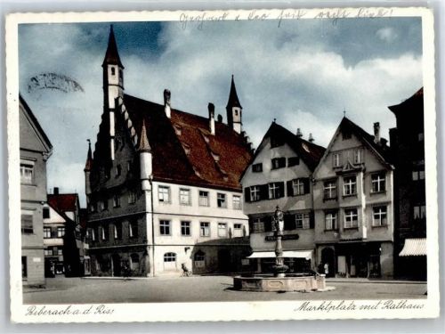 Biberach Marktplatz mit Rathaus