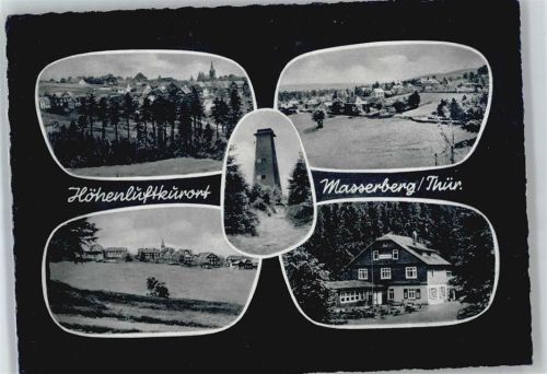 Masserberg Gesamtansicht, Teilansichten, Gasthaus, Turmpartie