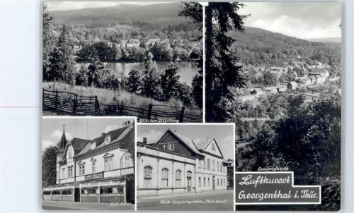 Georgenthal Blick vom Ziegelberg, Café Adler, FDGB-Erholungsheim Thüringer Wald