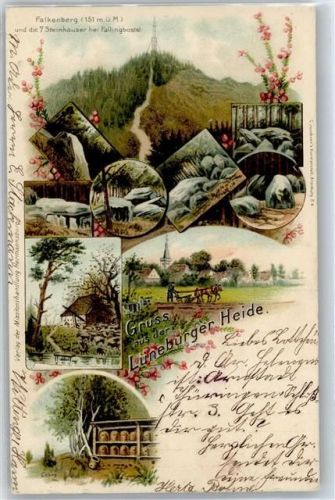29683 W3032 Fallingbostel Lithographie Falkenberg