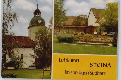 37441 W3423 Steina , Südharz - Kirche, Ortsansicht, Luftkurort