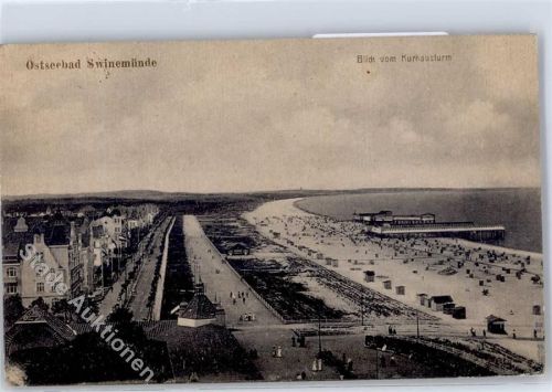 Swinemünde Swinoujscie - Blick vom Kurhausturm Strand