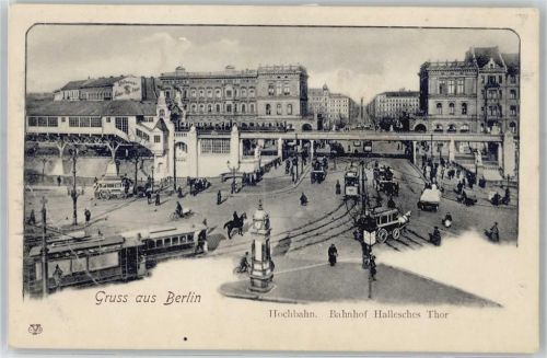 Kreuzberg Hochbahn, Bahnhof Hallesches Tor, Straßenbahn
