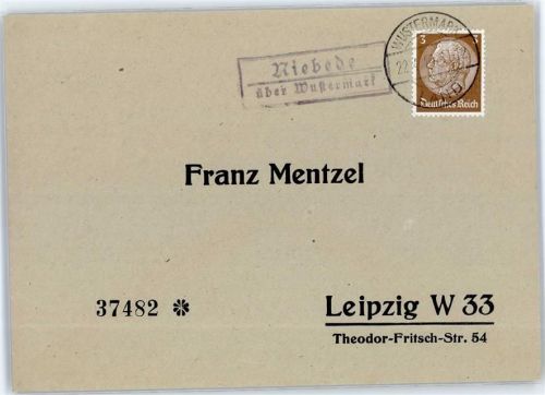 Wustermark Landpoststempel Niebede
