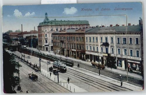 Krakau Leporello, Lubiczgasse, Straßenbahn