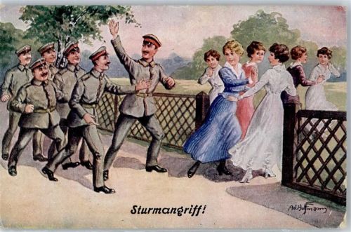 Soldat Frau Hoffmann, Ad. Künstlerkarte