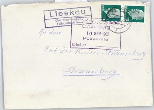 03238 O7980 Finsterwalde - Landpoststempel Lieskau