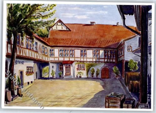 Bad Dürkheim Hof der Sektkellerei sign. K. Fritz-Ritter