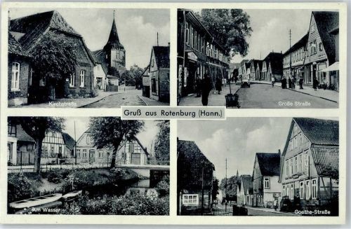 27356 W2720 Rotenburg (Wümme) - Kirchstraße Kirche Große Straße Am Wasser Goethe-Straße