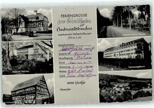 Hochwaldhausen Hotel Felsenmeer Pension Stöckel Stirm-Heuser Teufelsmühle