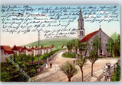 91781 W8832 Weißenburg i Bay 1912 - kath. Kirche Dorfpartie