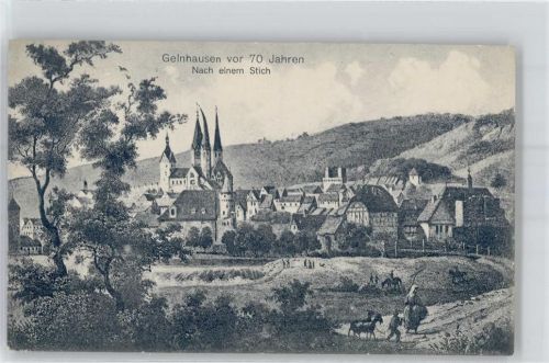Gelnhausen Gelnhausen vor 70 Jahren nach einem Stich