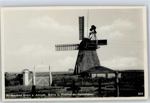 Nebel Mühle und Friedhof der Heimatlosen