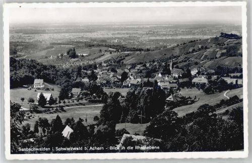Sasbachwalden Blick in die Rheinebene