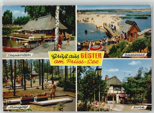 Güster Seepavillon Minigolf Kiosk Badeinsel Prüss-See
