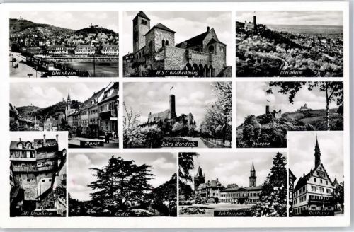 Weinheim Wachenburg Burg Windeck Rathaus Schlosspark