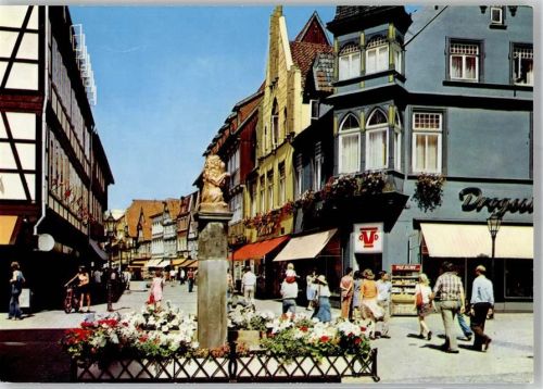 29221 W3100 Celle - Poststrasse Fußgängerzone Brunnen Geschäfte