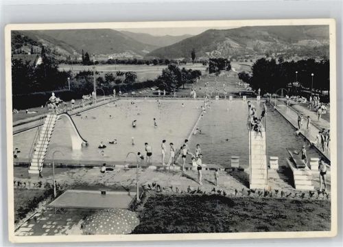 Gaggenau 1961 Schwimmbad Landpost Schwarzenbach über Gaggenau