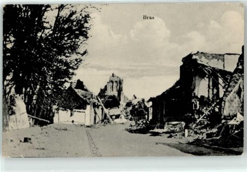 Bras Feldpost zerstörte Stadt