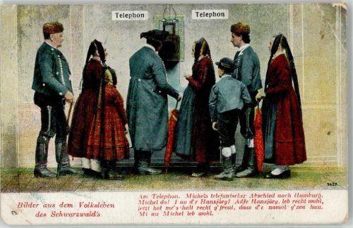 Tracht Schwarzwald Frau Kind Telefon