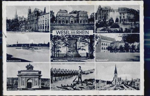 46483 W4230 Wesel a Rhein - Rathaus Citadelle Schilldenkmal