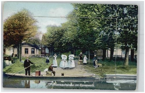 03096 O7502 Burg , Spreewald Lithographie Gasthaus Pohlenzschänke