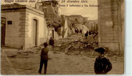 Catanzaro 1908 Reggio Calabria dopo il terremoto Scesa 2 Settembre e Via Pellicano
