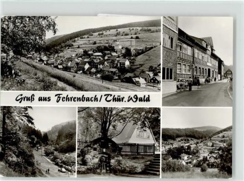 Fehrenbach Gasthaus Schwarzer Adler Werraquelle Erholungsheim Fritz Sattler Sonderstempel 400 Jahre Glashütte