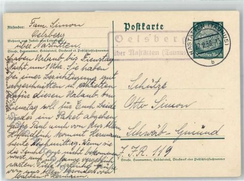 56357 W5429 Oelsberg - Landpoststempel